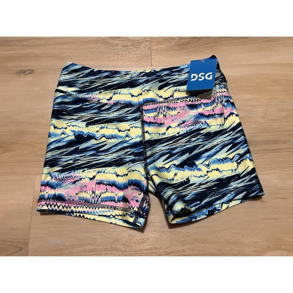 DSGโ Girls Graffiti Vibrations Mid Rise Pull On 3" Momentum Shorts Size XL